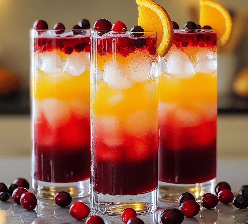 In recent years, there has been a noticeable shift in beverage trends, with mocktails gaining immense popularity. These non-alcoholic cocktails have become a staple at social gatherings, brunches, and family celebrations, appealing to those who prefer a sophisticated drink without the side effects of alcohol. The rise of the mocktail culture reflects a growing awareness of health and wellness, as more people seek out refreshing beverages that are vibrant, flavorful, and made from natural ingredients. Among the myriad of mocktails available, the Cranberry Sunrise Mocktail stands out as a delicious and visually stunning choice.