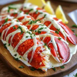 To create the perfect Garlic Parmesan Alfredo Lobster Tails, you must start with the finest ingredients. Each component plays a critical role in the overall flavor and presentation of the dish. Here’s a closer look at the key ingredients you’ll need: