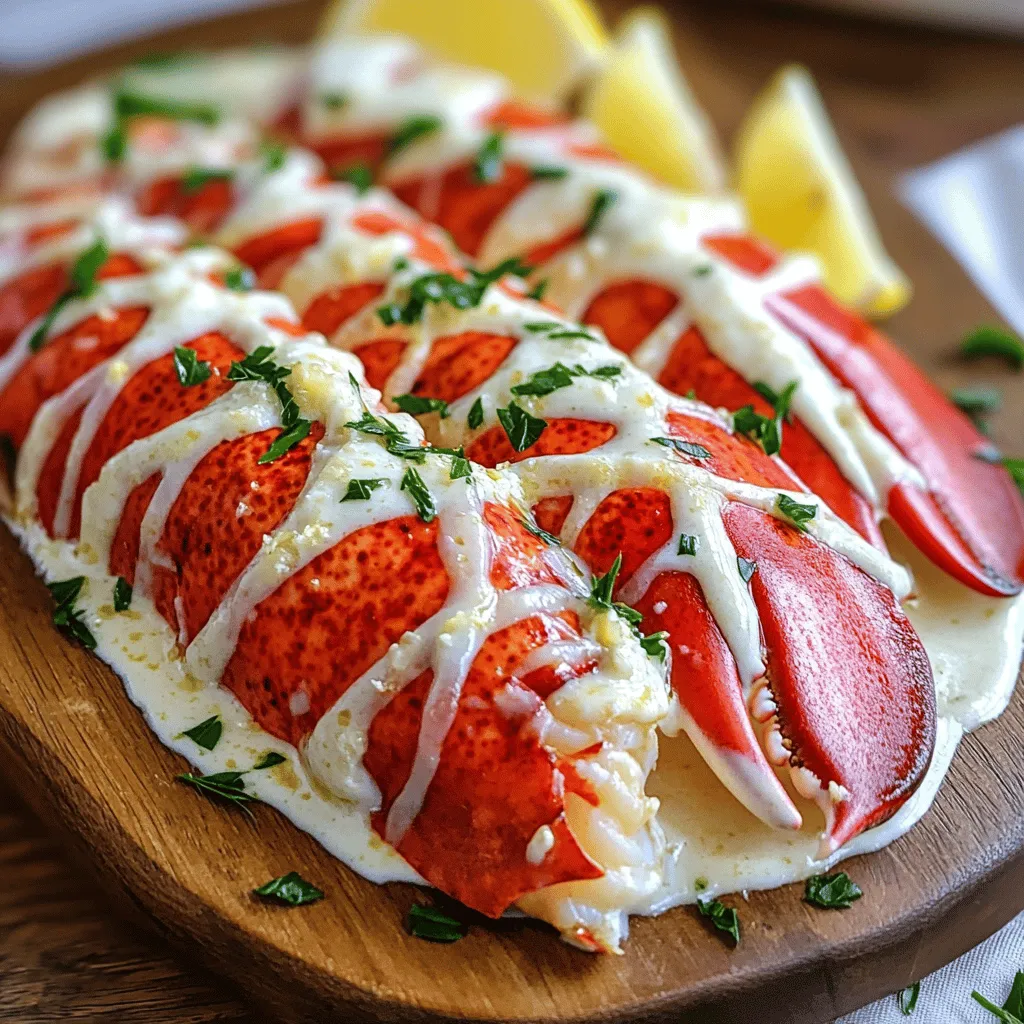 To create the perfect Garlic Parmesan Alfredo Lobster Tails, you must start with the finest ingredients. Each component plays a critical role in the overall flavor and presentation of the dish. Here’s a closer look at the key ingredients you’ll need: