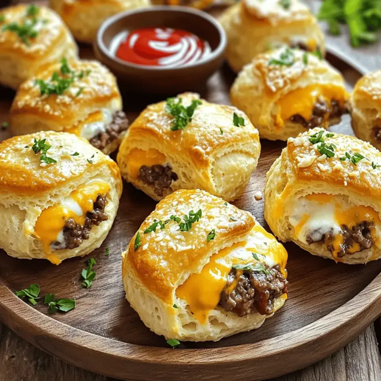 Cheeseburger-inspired dishes have captured the hearts and palates of food lovers everywhere. Whether it's a classic cheeseburger or a creative twist like cheeseburger sliders, these savory delights bring together the comfort of beef, cheese, and all the fixings into a satisfying meal. Among the myriad of cheeseburger variations, Garlic Parmesan Cheeseburger Bombs stand out as a delicious, easy-to-make snack or meal option that is perfect for gatherings, movie nights, or even a quick dinner after a long day.