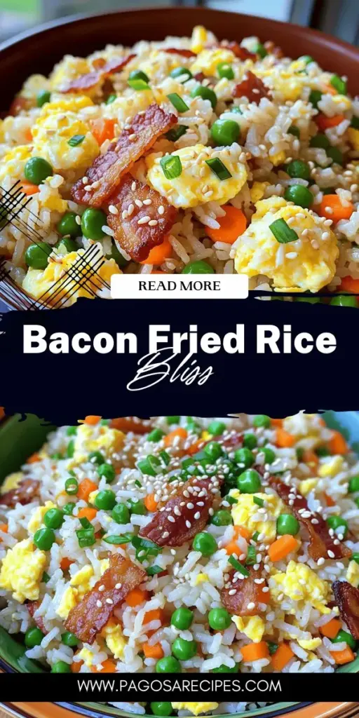 Experience the ultimate comfort food with our Better Than Takeout Bacon Fried Rice recipe! This deliciously satisfying dish transforms simple ingredients like crispy bacon and jasmine rice into a flavorful meal that rivals your favorite takeout. Perfect for using up leftovers, it's quick to make and customizable to suit any taste. Ready to elevate your cooking game? Click through to explore this mouthwatering recipe and enjoy gourmet flavors at home!