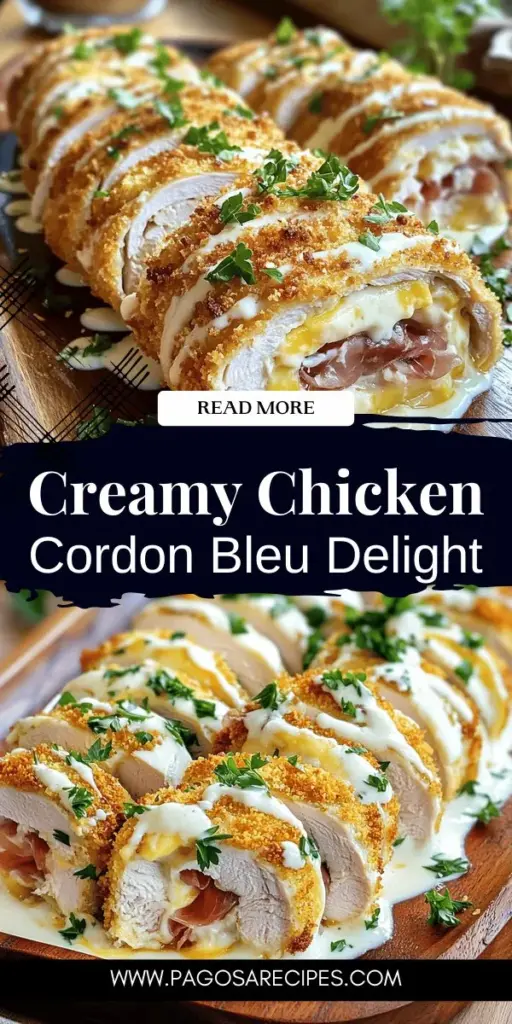 Discover the mouthwatering world of Deliciously Creamy Chicken Cordon Bleu! This modern twist on the classic dish features tender chicken breasts wrapped around savory ham and gooey cheese, all enveloped in a rich creamy sauce. Ideal for impressing guests or enjoying a cozy family dinner, this recipe combines heartiness with luxury. Click through to explore the full recipe and elevate your dinner game with this unforgettable comfort food!