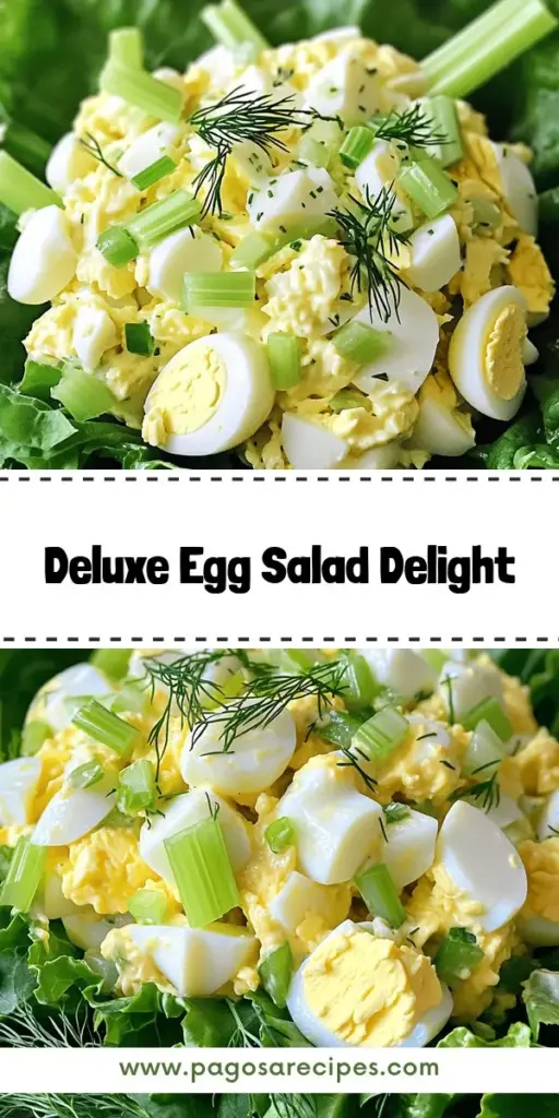 Elevate your lunch game with the Deluxe Classic Egg Salad recipe! This flavorful dish combines hard-boiled eggs with creamy mayonnaise, crunchy vegetables, and a dash of Dijon mustard, creating a delightful medley of textures and tastes. Perfect for sandwiches or as a refreshing salad, this recipe will impress everyone at your table. Click through for step-by-step instructions and serving ideas that will make this egg salad a favorite at every gathering!