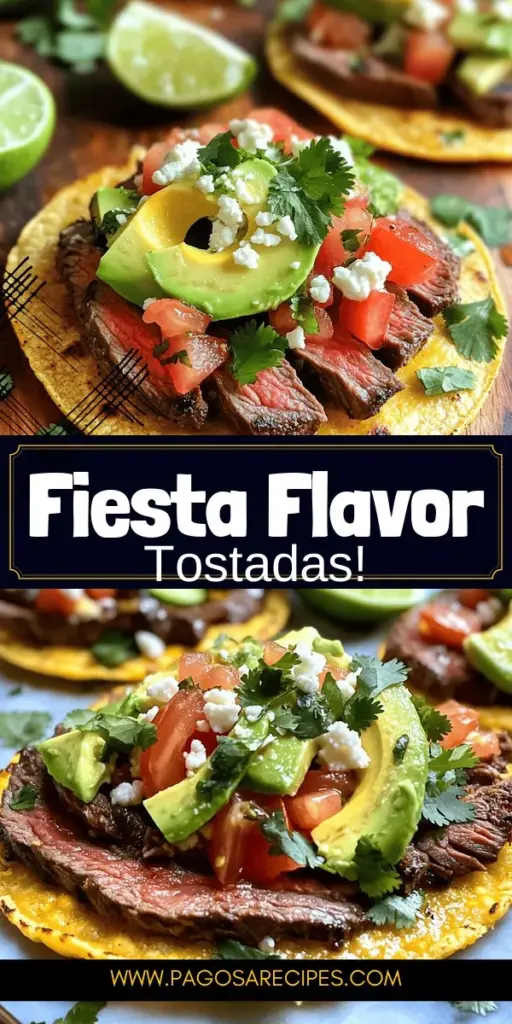 Indulge in the vibrant flavors of Tostadas de Beef Carne Asada, a delightful dish that brings a taste of Mexico right to your kitchen! Learn how to create crispy tostadas topped with tender, marinated carne asada, fresh toppings, and zesty salsas for a perfect meal any day of the week. This recipe is ideal for gatherings or simple weeknight dinners. Click through to explore the full recipe and elevate your culinary skills with this mouthwatering feast!