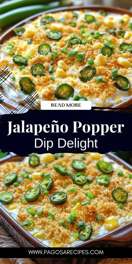 Discover the irresistible Spicy Jalapeño Popper Dip, the perfect appetizer to impress your guests at any gathering! This creamy, cheesy dip balances rich flavors with a kick of heat, making it a crowd favorite. Easy to prepare and served warm, it's a delightful addition to game nights or parties. Learn how to create this mouthwatering dip with our step-by-step guide. Click through for the recipe and elevate your appetizer game today!