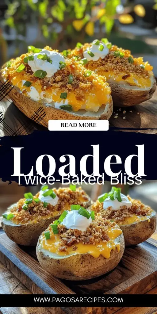 Elevate your mealtime with our Premium Loaded Twice Baked Potatoes recipe! Experience a delicious blend of creamy sour cream, sharp cheddar, and crispy bacon nestled in fluffy russet potatoes. Perfect as a side dish or a hearty main course, these twice-baked potatoes are easy to prepare and customizable to suit any palate. Click through to explore this mouthwatering recipe and make your dinner unforgettable!