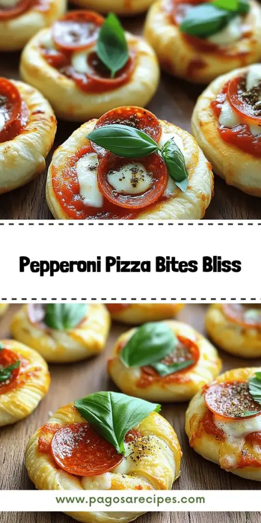 Satisfy your snack cravings with Bite-Sized Pepperoni Pizza Minis, the perfect treat for any occasion! These easy-to-make mini pizzas feature flaky crust, zesty sauce, and gooey cheese, making them a hit with both kids and adults. Customizable with your favorite toppings, they’re ideal for game nights, parties, or family dinners. Click through to explore the full recipes and tips for making these irresistible bite-sized delights that everyone will love!