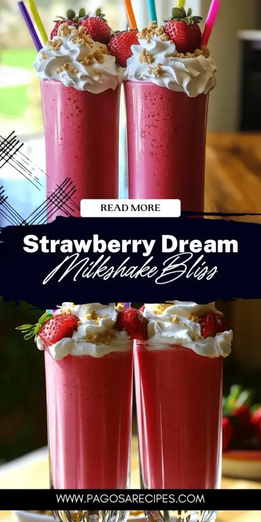 Satisfy your sweet cravings with an irresistible Strawberry Dream Milkshake! This creamy delight is packed with fresh strawberries, vanilla ice cream, and your choice of milk for a dreamy texture. Our step-by-step guide makes it easy to create this nostalgic treat, complete with fun variations and serving tips. Perfect for hot days or as a dessert, this milkshake is sure to impress everyone. Click through to explore the recipe and start blending your own delicious memories today!