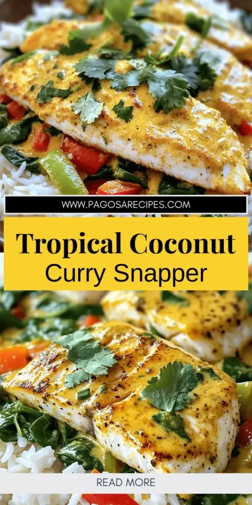 Dive into the tropical flavors of Coconut Curry Snapper Delight, a mouthwatering dish that combines tender snapper with creamy coconut milk and aromatic red curry paste. Perfect for weeknight dinners or special gatherings, this recipe is easy to follow and packed with fresh, nutritious ingredients. Discover how to create this vibrant meal that delights the senses. Click through for step-by-step instructions and make your kitchen shine with tropical goodness!