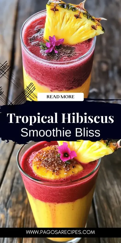 Experience a refreshing burst of flavor with our Hibiscus Bliss Pineapple Smoothie Recipe! This vibrant drink blends the antioxidant-rich hibiscus tea with sweet pineapple and creamy coconut milk, creating a delicious boost for your health. Perfect for any time of the day, this smoothie is not just tasty but also packed with nutrients. Click through to discover how easy it is to make this tropical delight and quench your thirst in style!