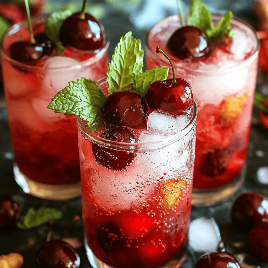 Ginger Cherry Fizz Mocktail: A Refreshing Non-Alcoholic Delight