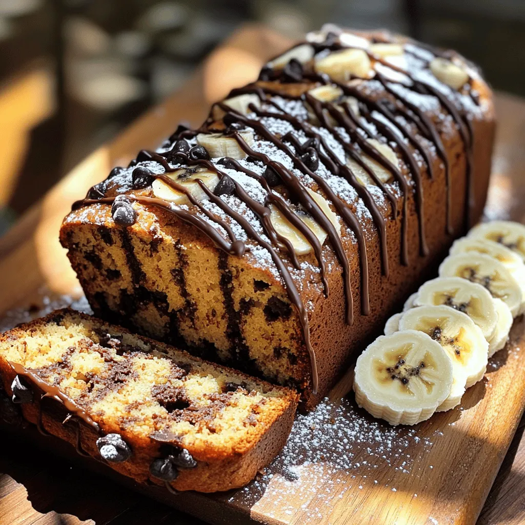 To make a great chocolate chip banana bread, you need simple ingredients. Start with 3 ripe bananas. They should be soft and sweet. You also need 1/2 cup of unsalted butter. This adds moisture and flavor. Use 3/4 cup of packed brown sugar for sweetness. One large beaten egg will help bind the bread. Add 1 teaspoon of vanilla extract for a nice aroma. You will also need 1 teaspoon of baking soda and 1/4 teaspoon of salt. These help the bread rise and taste great. For the base of the bread, use 1 1/2 cups of all-purpose flour. Finally, add 1/2 cup of semi-sweet chocolate chips for that rich chocolate flavor.