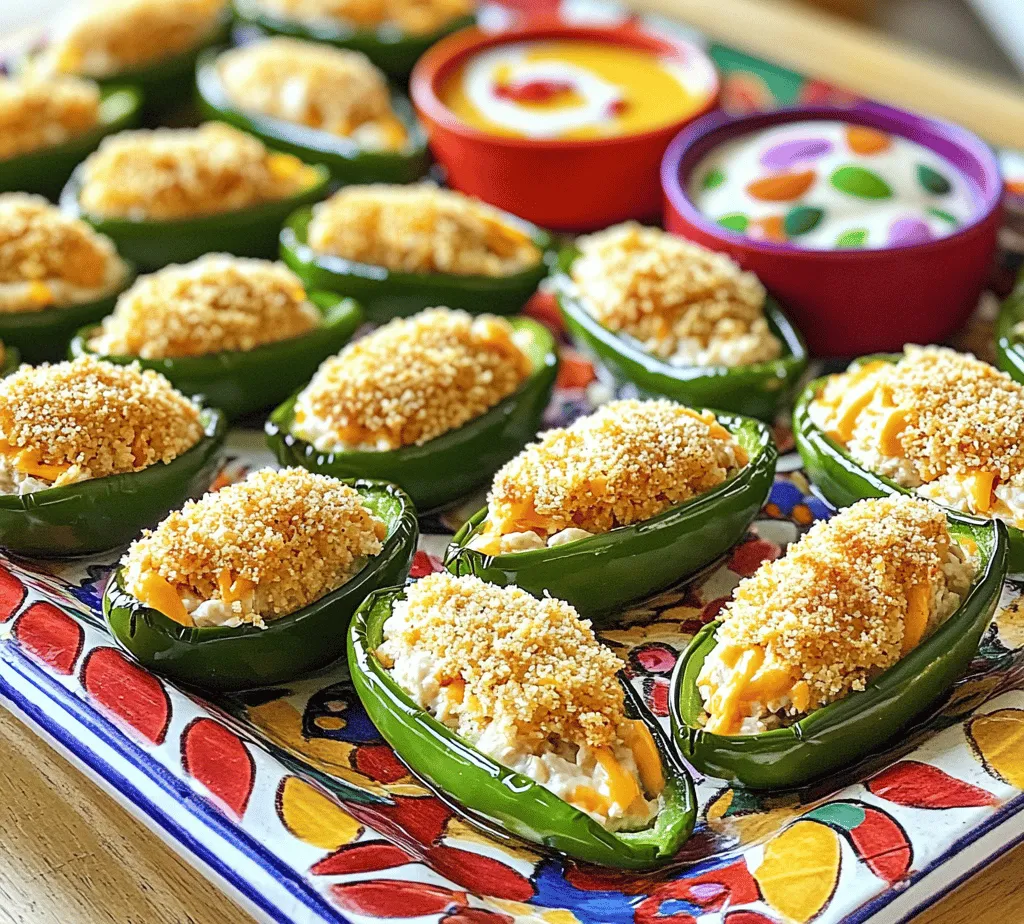 If you're on the lookout for a mouthwatering appetizer that packs a punch, then Spicy Chicken Jalapeño Bites are just what you need. These delectable bites are perfect for gatherings, game day celebrations, or even a cozy night in. With the perfect balance of creamy filling and the fiery kick of fresh jalapeños, they are sure to be a hit at any event. The combination of comforting flavors and a bit of heat creates a unique snacking experience that will have everyone coming back for seconds.