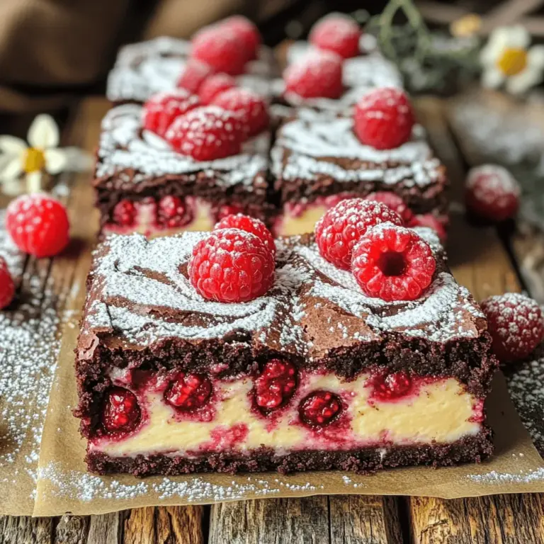 Raspberry cheesecake brownies are a fun twist on classic brownies. They mix rich chocolate with creamy cheesecake and tart raspberries. The layers create a tasty treat with contrasting flavors and textures. You get the fudgy goodness of a brownie plus a smooth, creamy filling.