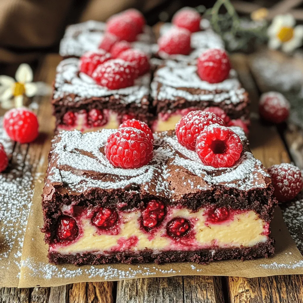 Raspberry cheesecake brownies are a fun twist on classic brownies. They mix rich chocolate with creamy cheesecake and tart raspberries. The layers create a tasty treat with contrasting flavors and textures. You get the fudgy goodness of a brownie plus a smooth, creamy filling.