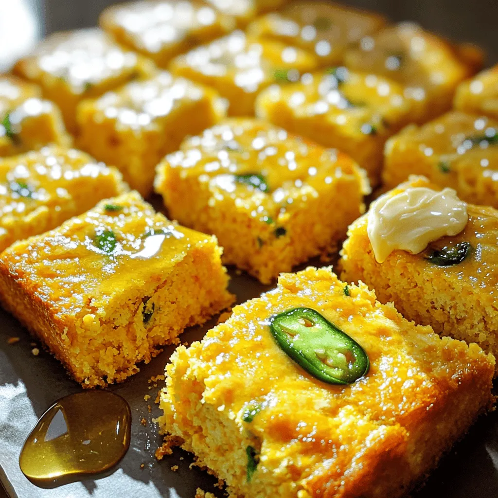 To make the best jalapeno cheddar cornbread, you need key ingredients. Start with one cup of cornmeal. This gives cornbread its signature texture. Use one cup of all-purpose flour to add structure. Baking powder is essential, so add one tablespoon for rise. A half teaspoon of salt enhances the flavors.