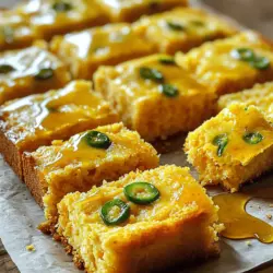To make the best jalapeno cheddar cornbread, you need key ingredients. Start with one cup of cornmeal. This gives cornbread its signature texture. Use one cup of all-purpose flour to add structure. Baking powder is essential, so add one tablespoon for rise. A half teaspoon of salt enhances the flavors.