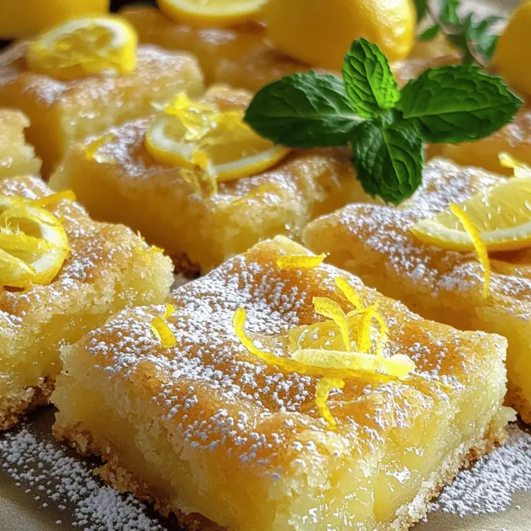 To make delicious lemon bar cookies, you need some key ingredients. Start with 1 cup of unsalted butter. It gives the cookies a rich flavor. You also need 1 cup of granulated sugar. This adds sweetness and helps create a soft texture.