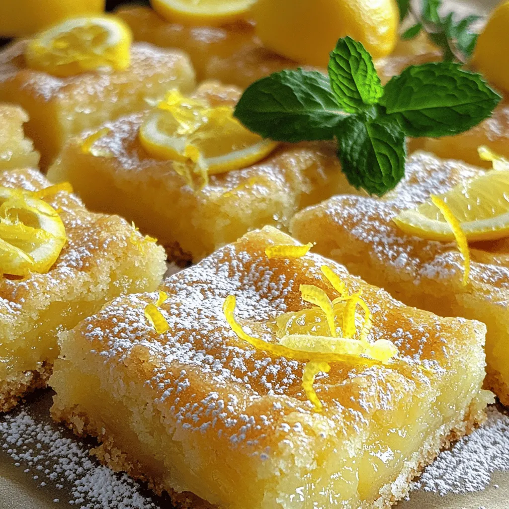 To make delicious lemon bar cookies, you need some key ingredients. Start with 1 cup of unsalted butter. It gives the cookies a rich flavor. You also need 1 cup of granulated sugar. This adds sweetness and helps create a soft texture.
