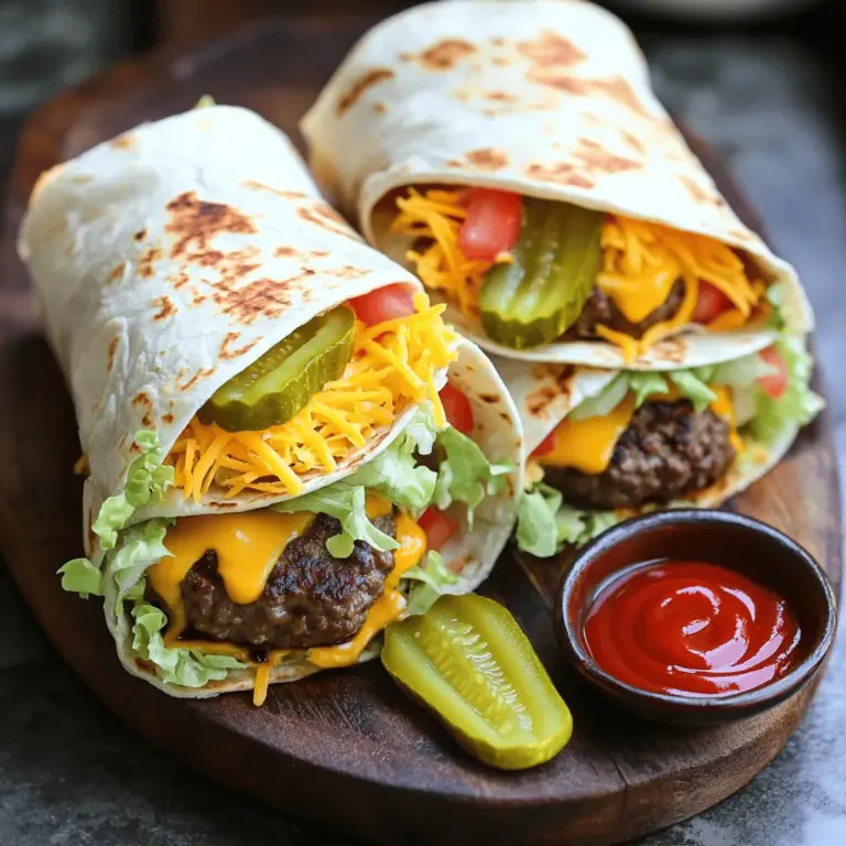 To make grilled cheeseburger wraps, you need simple yet tasty ingredients. Start with 1 lb of ground beef. You want it to be fresh and flavorful. Add 1 teaspoon of garlic powder and 1 teaspoon of onion powder. These spices give great taste to the beef.