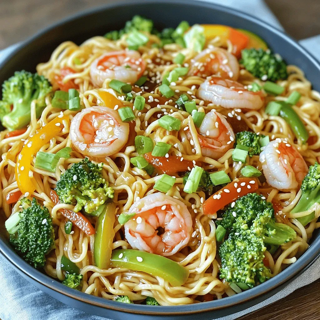 Shrimp Lo Mein is a quick and tasty dish. You need simple ingredients to make it great. Here’s what you will need: