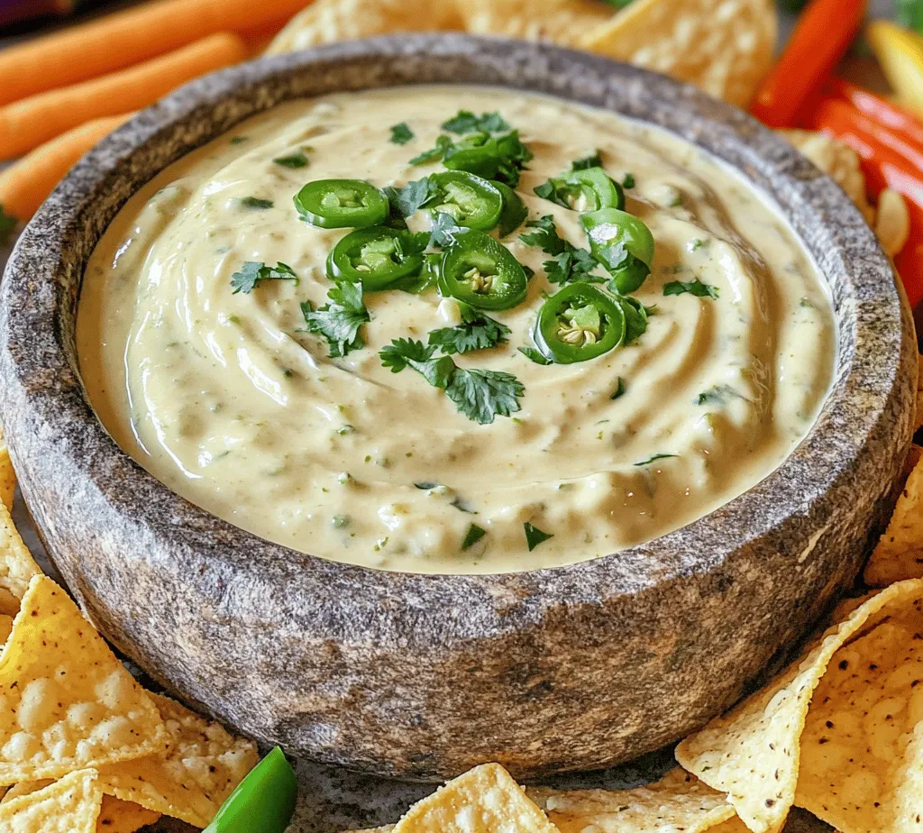 The Creamy Jalapeno Dip is not just another appetizer; it's a true crowd-pleaser. Its unique flavor profile is a delightful dance between the creaminess of dairy ingredients and the fiery essence of fresh jalapenos. The dip’s rich texture invites you in, while the jalapenos provide just the right amount of heat to keep things exciting.
