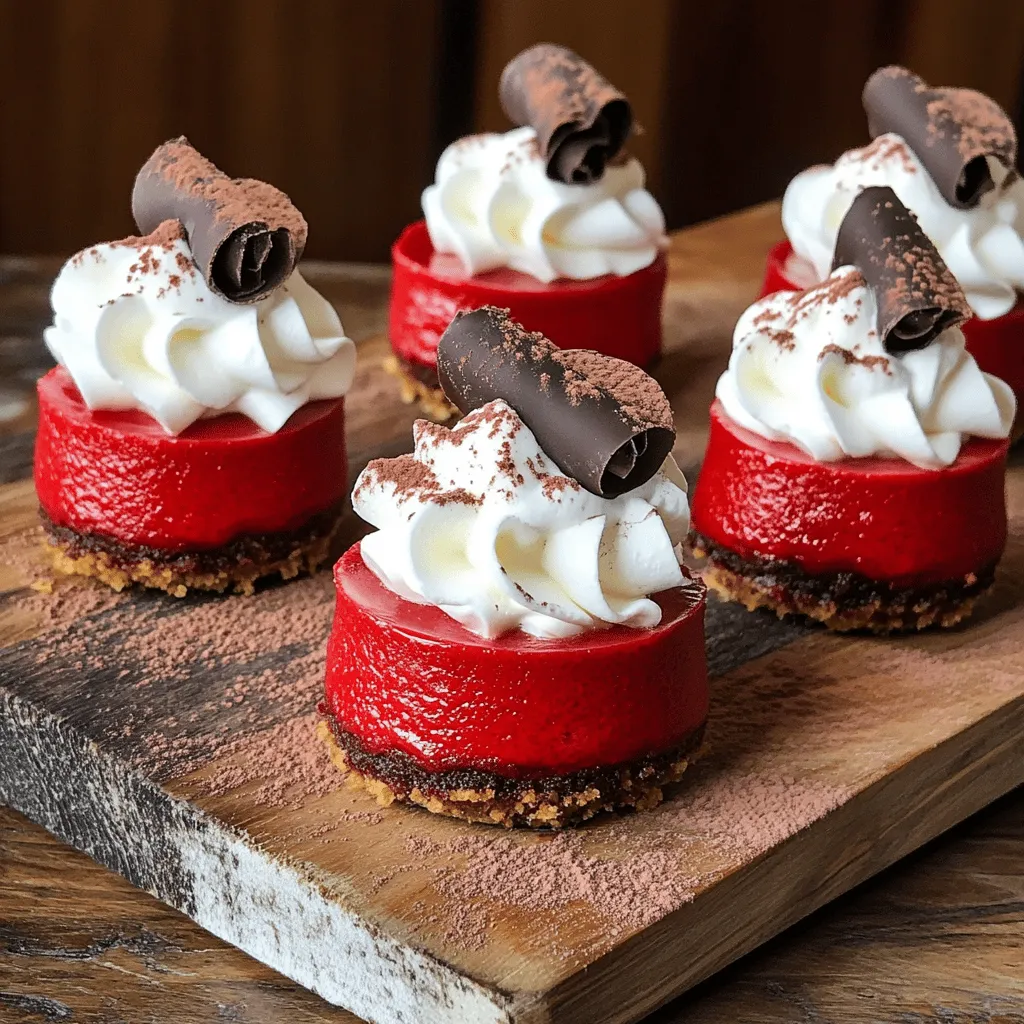 To make a mini red velvet cheesecake, you need a mix of basic ingredients. This helps create the perfect balance of flavors.