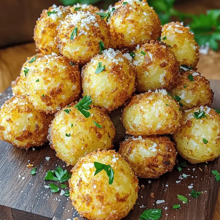 To make crispy potato balls, you need simple, tasty ingredients. First, gather 2 cups of mashed potatoes. Using leftovers makes this recipe easy. Next, grab 1 cup of grated Parmesan cheese. This cheese adds a rich flavor. You will also need 1/2 cup of all-purpose flour. It helps to bind the balls together.