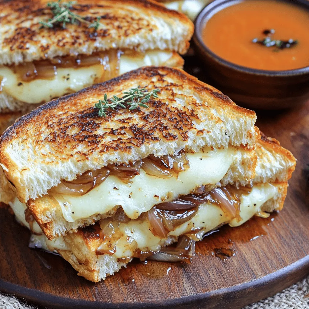 The French Onion Grilled Cheese Sandwich is all about rich, warm flavors. You will need a few key ingredients to make this dish shine.