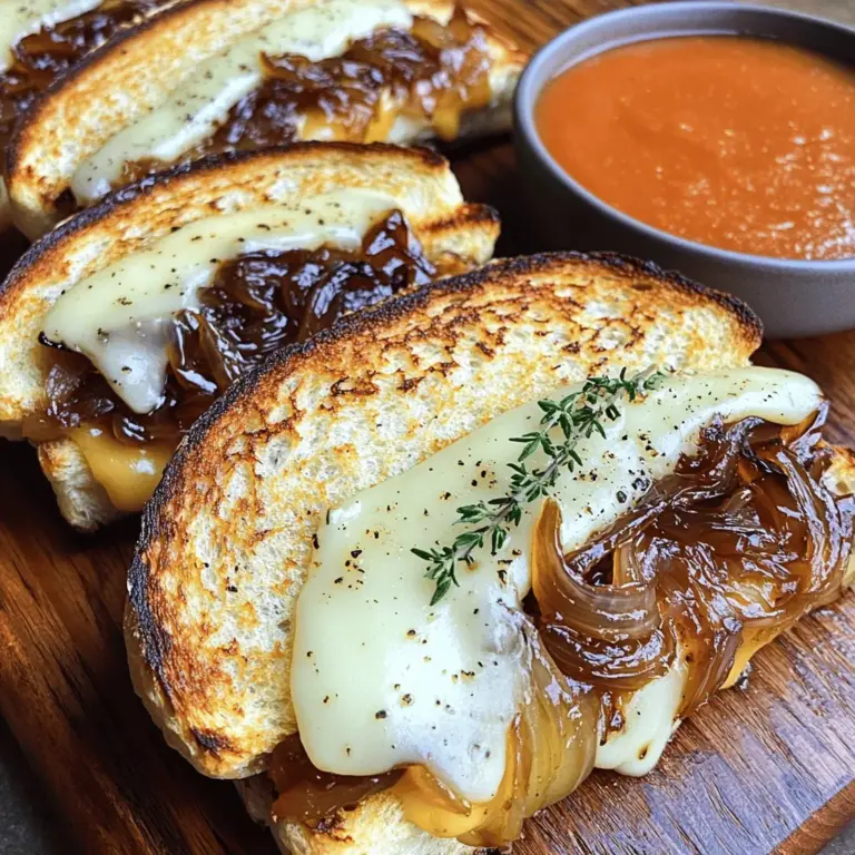 The French Onion Grilled Cheese Sandwich is all about rich, warm flavors. You will need a few key ingredients to make this dish shine.