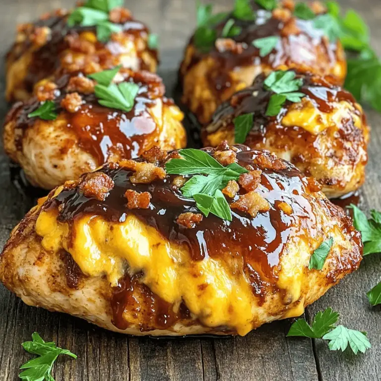 For a great Air Fryer BBQ stuffed chicken, you need some tasty ingredients. First, get four boneless, skinless chicken breasts. They are easy to stuff and cook well in the air fryer. Next, use one cup of shredded cheddar cheese. This cheese melts nicely and adds a rich flavor.