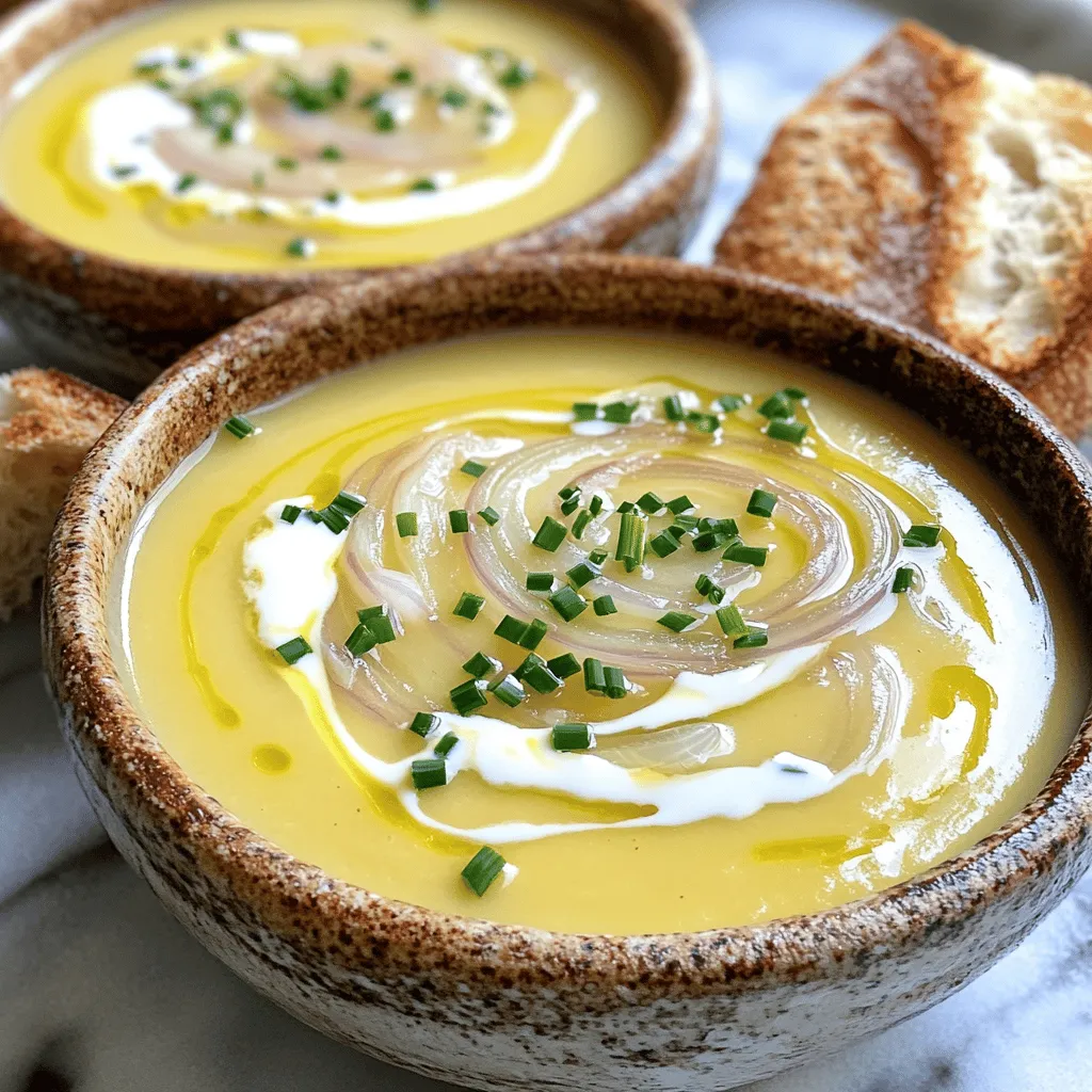 To make a great cream of onion soup, you need a few simple ingredients. The main onion soup ingredients are four large yellow onions, which provide rich flavor. You will also need three tablespoons of unsalted butter and one tablespoon of olive oil. These fats help to sauté the onions and add depth.