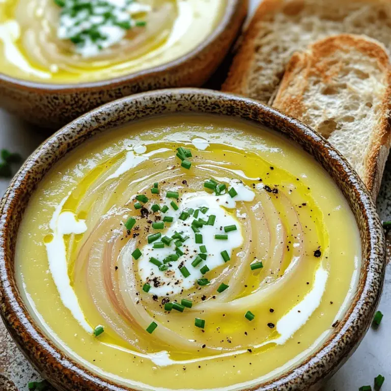 To make a great cream of onion soup, you need a few simple ingredients. The main onion soup ingredients are four large yellow onions, which provide rich flavor. You will also need three tablespoons of unsalted butter and one tablespoon of olive oil. These fats help to sauté the onions and add depth.