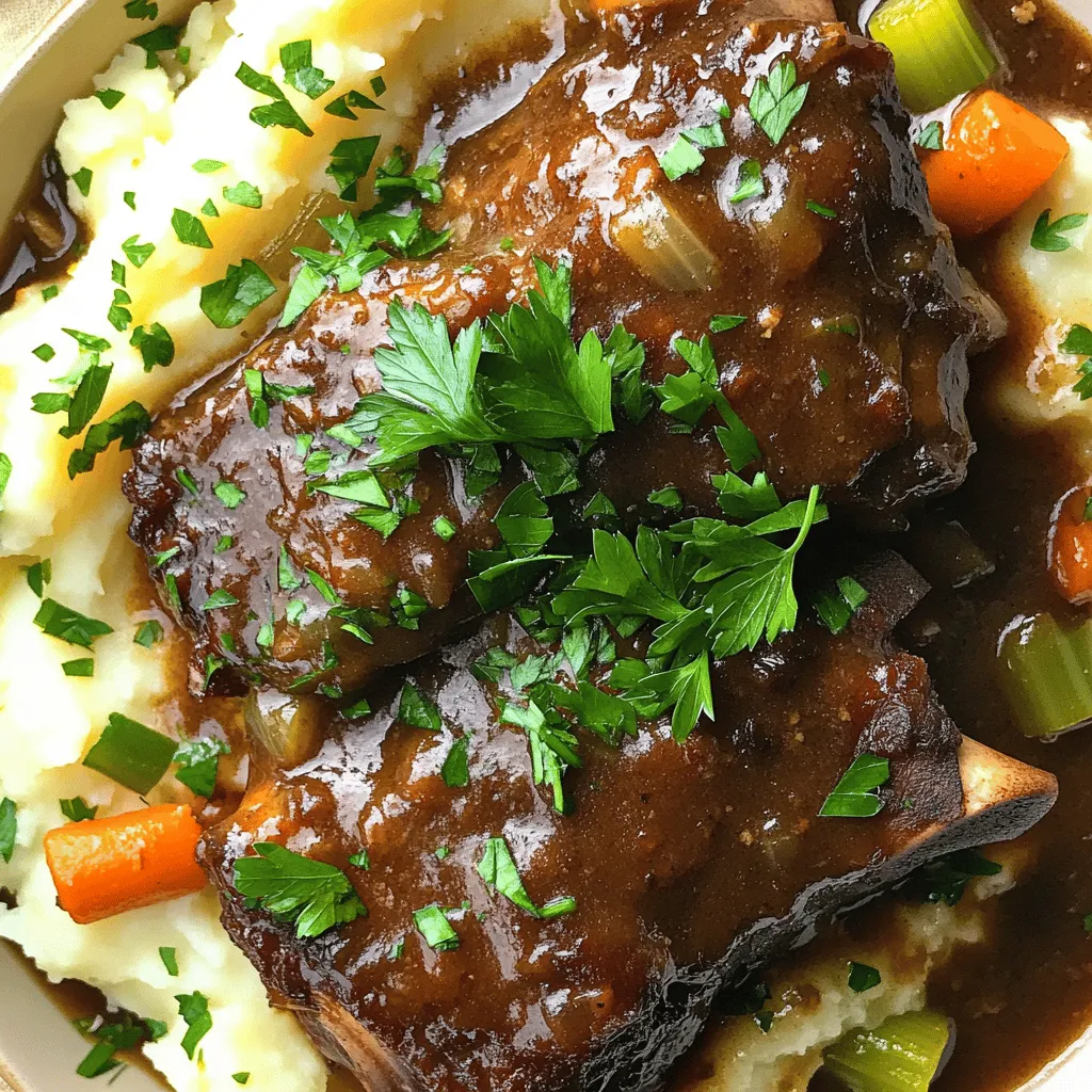 To make a tasty crockpot short ribs recipe, you need a few key ingredients. First, gather 4 pounds of beef short ribs. This cut has rich flavor and becomes tender when cooked slowly. Next, you need a large onion, diced, and three cloves of garlic, minced. These add depth to the dish.