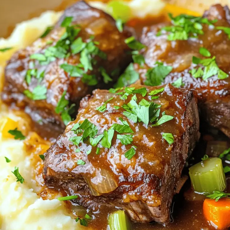 To make a tasty crockpot short ribs recipe, you need a few key ingredients. First, gather 4 pounds of beef short ribs. This cut has rich flavor and becomes tender when cooked slowly. Next, you need a large onion, diced, and three cloves of garlic, minced. These add depth to the dish.