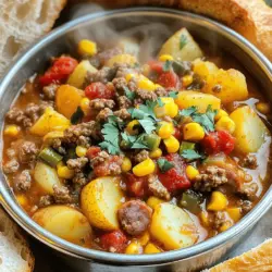 Cowboy Stew is a dish that has transcended generations, often associated with hearty meals shared around the campfire or at the end of a long day on the ranch. Its origins can be traced back to the American West, where cowboys would need a filling and nutritious meal to sustain them during their cattle drives. The stew is a perfect embodiment of frontier cooking—simple, flavorful, and made with readily available ingredients, it reflects the spirit of the outdoors and the rugged lifestyle of cowboys.