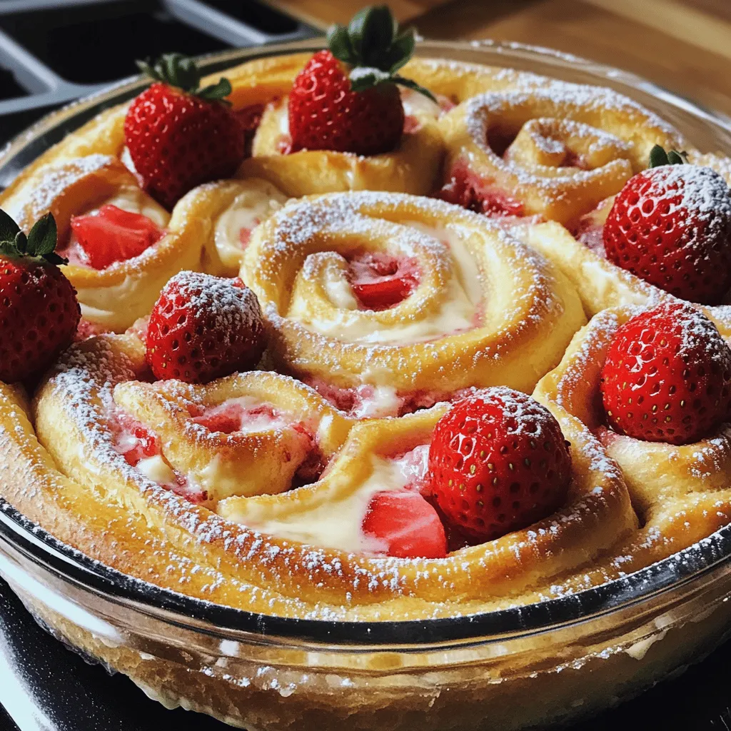 To make strawberry cheesecake sweet rolls, you need simple ingredients. Here’s a list of what you will need: