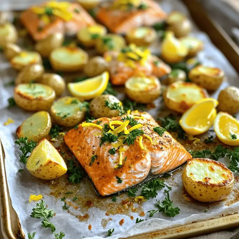 In the fast-paced world we live in, finding a healthy meal that is both flavorful and easy to prepare can sometimes feel like a daunting task. Enter the Zesty Sheet Pan Lemon Salmon & Rustic Potatoes recipe—a culinary delight that checks all the boxes for a quick, satisfying dinner option. This dish not only boasts vibrant flavors but also offers an array of health benefits, making it a perfect choice for anyone looking to maintain a balanced diet without sacrificing taste.