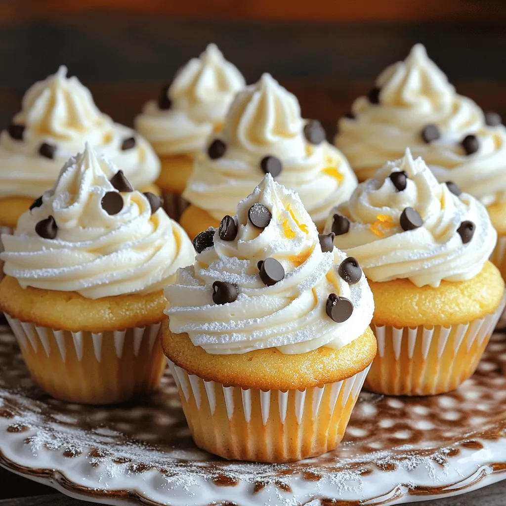 Cannoli cupcakes blend the classic Italian pastry with a fun twist. They capture the rich, creamy filling of a traditional cannoli and nestle it inside a soft cupcake. You get the best of both worlds in every bite. The frosting is often made with ricotta cheese and dusted with chocolate chips, just like real cannoli.