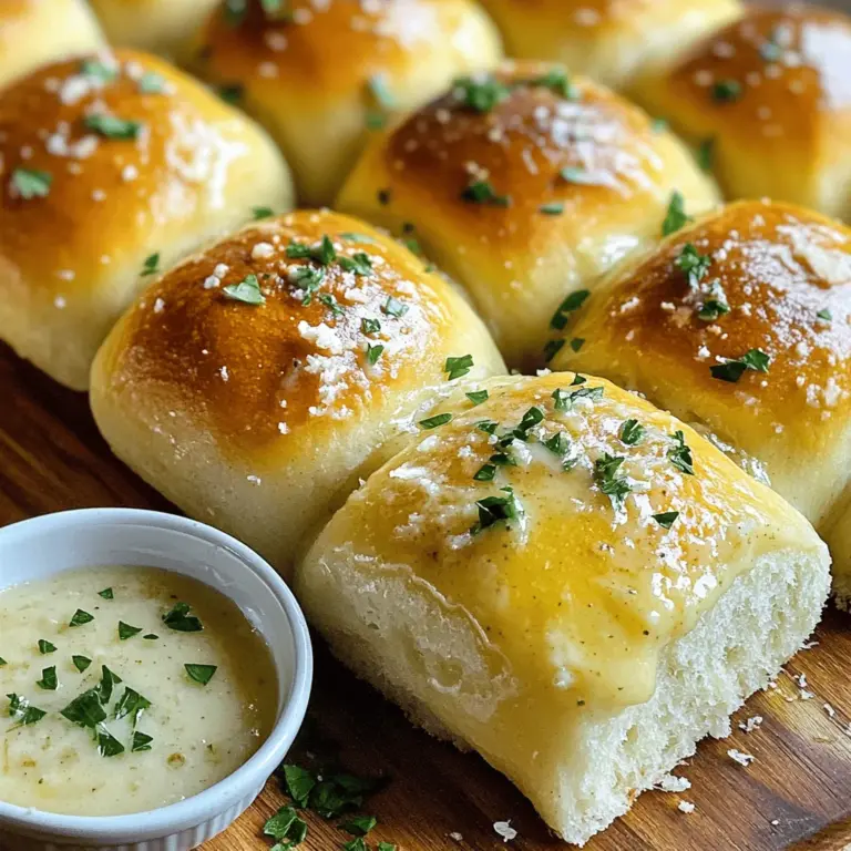 Garlic bread rolls are soft, warm rolls infused with garlic flavor. They pair well with many meals. People love them for their savory taste and comforting texture. These rolls bring joy to family dinners and get-togethers.