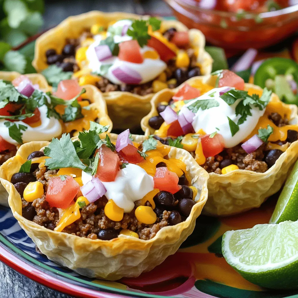 The best taco cups recipe is simple and fun. You need a few key ingredients to make them tasty. Essential ingredients include ground beef or turkey, taco seasoning, black beans, corn, and cheese. You also need wonton wrappers to hold everything together. These cups are packed with flavor and easy to make.