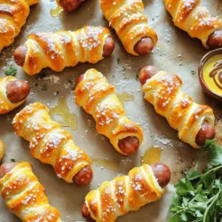 If you're in search of a delectable snack that combines fun, flavor, and a touch of creativity, look no further than Twisted Pretzel Pigs in a Blanket. This innovative twist on the classic pigs in a blanket elevates the familiar comfort food into a savory delight that’s perfect for any occasion—be it a lively party, an exciting game day, or a cozy family gathering.