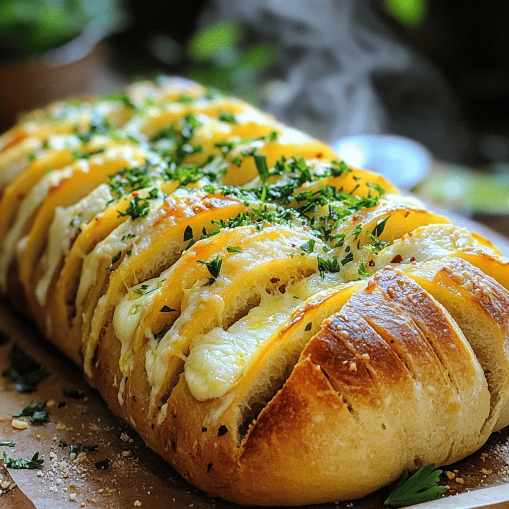 To make Hasselback Cheesy Bread, you need a few key ingredients. First, choose the best bread for hasselback style. A large rustic loaf, like sourdough, works great. It holds the cheese well and adds flavor. Avoid soft loaves, as they may fall apart.