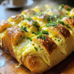 To make Hasselback Cheesy Bread, you need a few key ingredients. First, choose the best bread for hasselback style. A large rustic loaf, like sourdough, works great. It holds the cheese well and adds flavor. Avoid soft loaves, as they may fall apart.