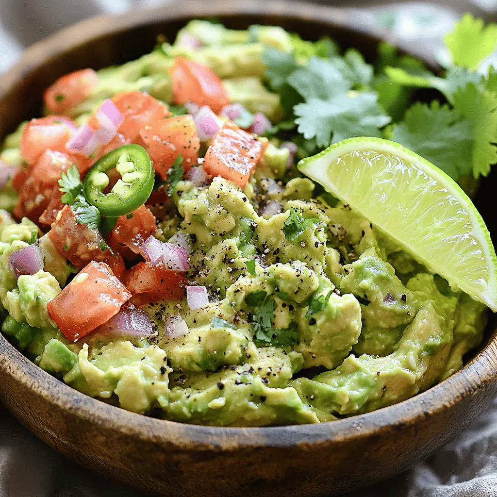 To make an easy guacamole recipe, start with ripe avocados. They provide the creamy base that makes guacamole special. Look for avocados that feel soft when you press them gently. Avoid hard avocados, as they won't mash well.