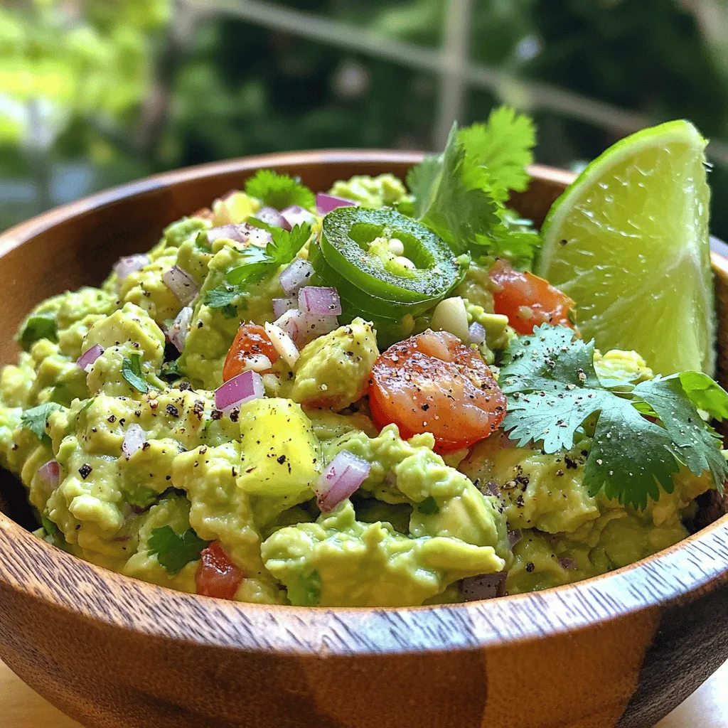 To make an easy guacamole recipe, start with ripe avocados. They provide the creamy base that makes guacamole special. Look for avocados that feel soft when you press them gently. Avoid hard avocados, as they won't mash well.