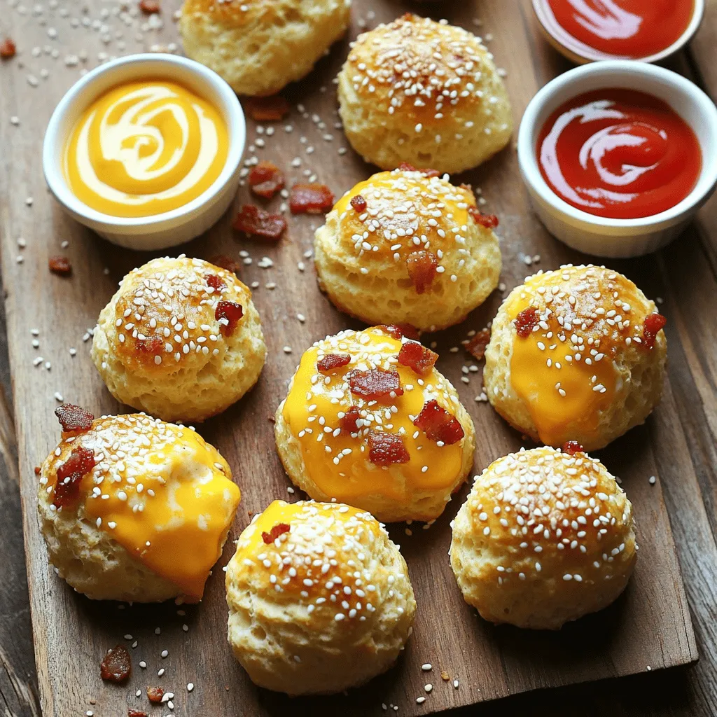 Beefy bacon cheeseburger bombs are savory beef snacks that pack a lot of flavor. They combine ground beef, crispy bacon, and melted cheese, all wrapped in soft biscuit dough. This combination creates a tasty treat that everyone loves.