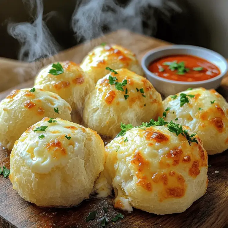 To make buttery garlic cheese bombs, you need simple ingredients. The main ingredient is refrigerated biscuit dough. You can find it in any grocery store. This dough forms the outer layer of the cheese bombs.