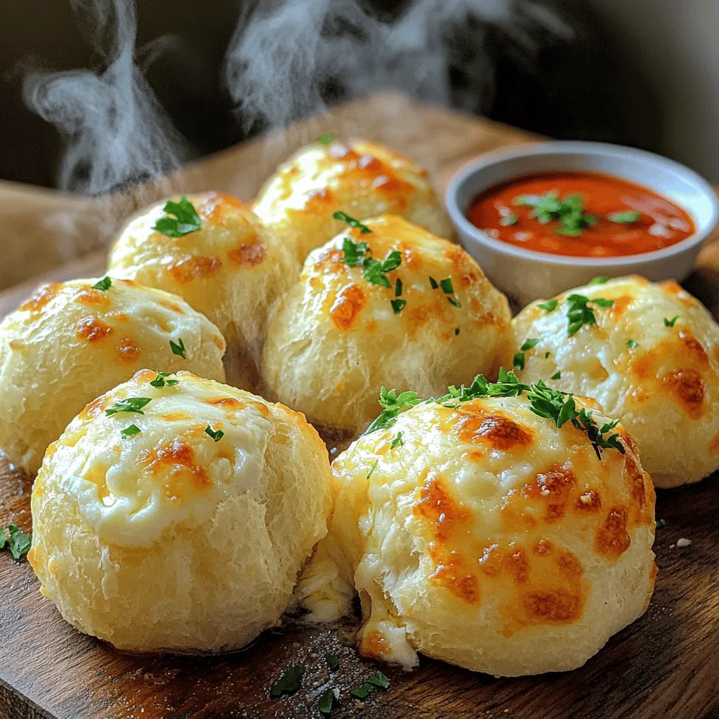 To make buttery garlic cheese bombs, you need simple ingredients. The main ingredient is refrigerated biscuit dough. You can find it in any grocery store. This dough forms the outer layer of the cheese bombs.