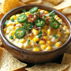 Introducing the Slow Cooker Jalapeño Popper Creamed Corn, a delightful and creamy dish that artfully balances the natural sweetness of corn with the tantalizing heat of jalapeños. This dish is not only a feast for the taste buds but also a versatile addition to your culinary repertoire, making it an ideal side dish for barbecues, family gatherings, or a comforting enhancement to weeknight dinners.